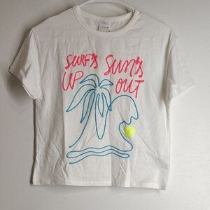 Zara Kids White Surf Graphic T-Shirt